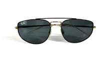 RB3668 Rectangle Aviator Metal Frame Unisex Gold Black Sunglasses OS
