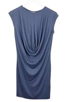 Uniqlo x Costello Tagliapietra Blue Ruched Drapey Mini Dress Women's Size XS