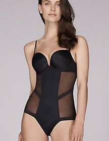 NEW Le Mystere Infinite Edge Black Bodysuit Size 32C