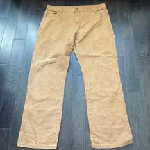 Tan Distressed Utility Workwear Painter Pants size 38x32