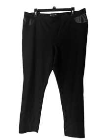 Black Jeggings /leather front pocket accent XXL