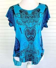 Butterfly blouse - Live & let live Size Small