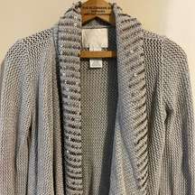 Mm Couture grey cardigan sequin detail. Size small.