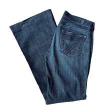 7 For All Mankind Dojo Flare Jeans Dark Wash 27