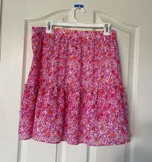 J. Crew Tiered Midi Skirt Floral Women’s Large