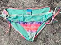 Catalina Women’s Tie Dye Multicolor Tie Swim Full Coverage Bikini Bottom Sz M