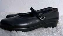 SAS Maria Women's Mary Janes Tripad Comfort Buckle Black Leather Sz 9 Narrow