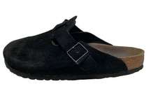 Birkenstock Boston Black 41 Suede Slip On Clog unisex M 8/8.5- W 10/10.5