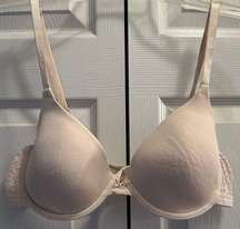 Ellen Tracy Beige Mesh Detail T Shirt Bra Size 38B