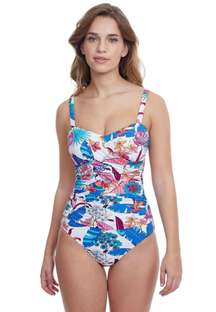 Women’s Bohemian Gypsy Multi One Piece Swimsuit Sz 8D