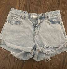 Light-wash Jean Shorts