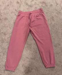 pink joggers size large