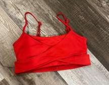 Alo Yoga Red Sports Bra