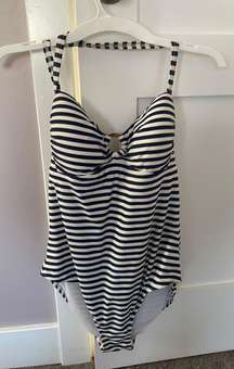 striped Boden one piece bathing suit