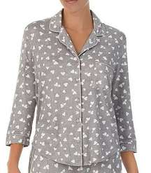 Kate Spade Grey Heart Design Long Sleeve Button Down Top Women’s Plus Size 1X