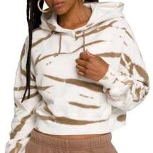 Cropped & Cool Hoodie - Putty Tie Dye - Sz 0/XS - Cozy Loungewear