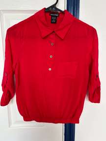 Size XS Red Collared Shirt