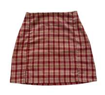 Red Plaid Mini Skirt