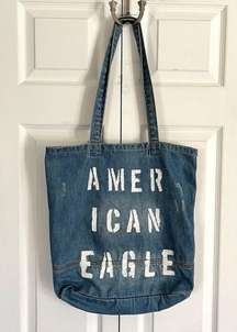 OUTFITTERS Denim Distressed Shopping Book Beach Tote Bag