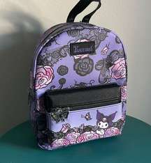 Kuromi by Sanrio Licensed Butterfly and Lace Graphic Mini Vegan Leather Backpack