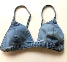 Roma Studio Denim Bra Top XL