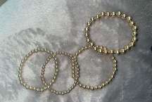 gold Beaded Bracelet Set