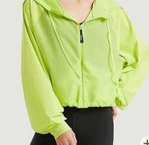 Shadow Play Jacket in Neon Lime