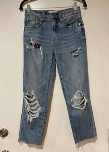 Pistola Presley High Rise Vintage '90s Roller Ripped Jeans Size 24 Del Mar EUC