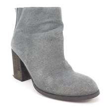 Ecote Gray Canvas Heeled Ankle Boots Size 7.  B74