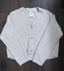 Ribbed Short Cardigan