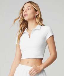 Polo Short Sleeve Crop Top