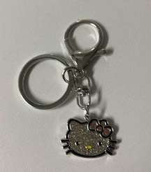 New Sanrio Hello Kitty Keychain Bag Charm Silver & Pink