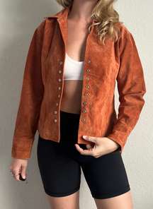 Vintage Orange Leather Jacket