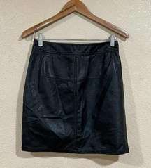 Fifteen Twenty black Vegan Faux leather high waist skirt