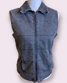 | Women’s | Grey Vest with Flannel Look Inside | Size: Medium