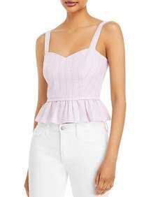 lilac exposed back ruffle Tanktop NWT