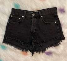 Mng Denim Black Hi Rise Jean Shorts