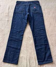 Dickies Jeans Women’s Blue Flannel Lined Mid Rise Straight Size 10 Regular