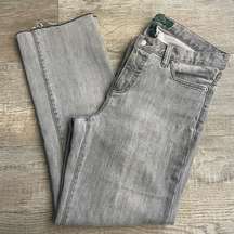 Polo Ralph Lauren Grey Raw Hem Straight Jeans