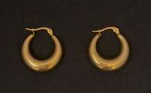 18K Gold Plated Chunky Hoop Earrings for Women