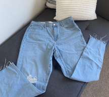 High Waisted Boyfriend Jeans Size 12