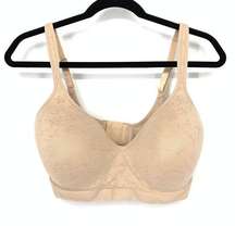 Carole Hochman Bra Women's Size XL Wirefree Seamless Comfort Soft Stretch Beige