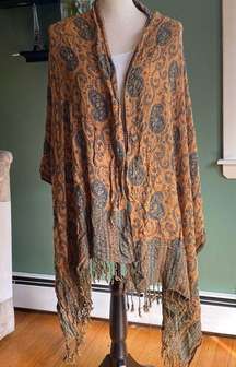 Women fringed scarf wrap