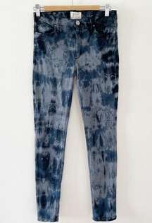 Mcquire Jeans Womens 28 Blue Tie Dye Stretchy Boho Rock n Roll Funky Casual