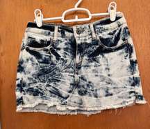 Acid Wash Jean Mini Skirt