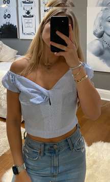 Blue And White Top