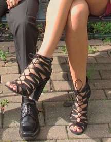 Black Strappy Heels