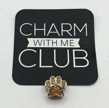 Charm with me Club Amber Paw Print Charm Bead