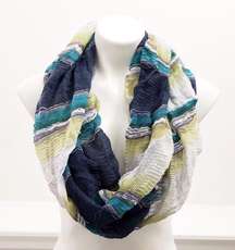 Big Buddha Crinkled Infinity Scarf Multicolored