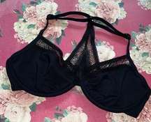 Seafolly black bra size 4 US lace no padding new without‎ tags small